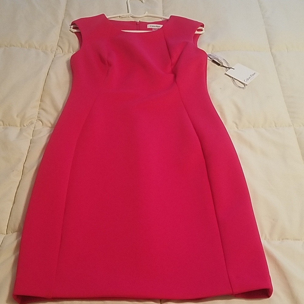 Bright pink cocktail dress